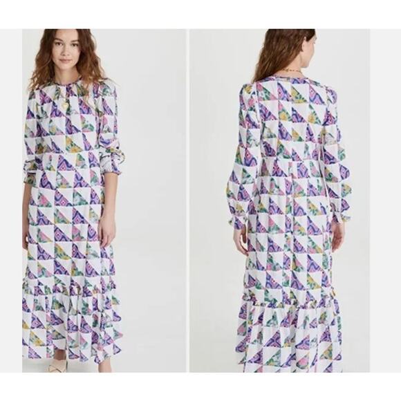 Banjanan Womens Blanche Patchwork Print Mix Dress Multicolor Size L